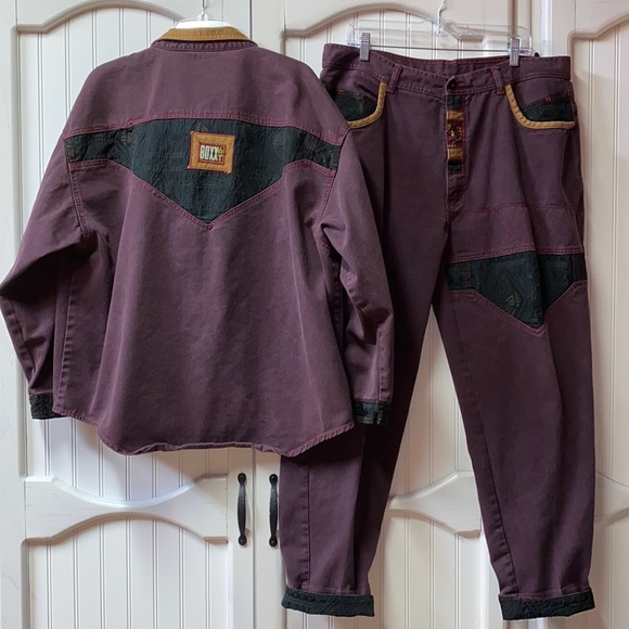 90’s BOXX 2 PAC Hip Hop Denim Rap Outfit Jacket Jeans Concert Rap Tee - Picture 16 of 16